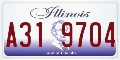 IL license plate A319704