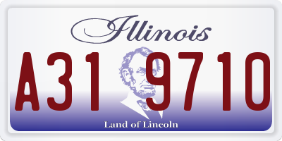 IL license plate A319710