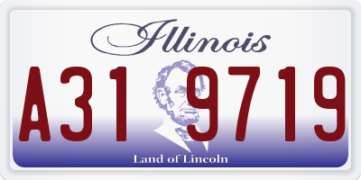 IL license plate A319719