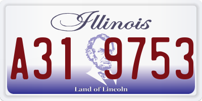 IL license plate A319753