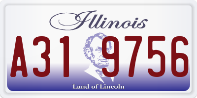 IL license plate A319756