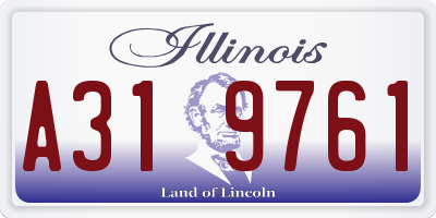 IL license plate A319761