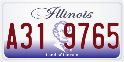 IL license plate A319765
