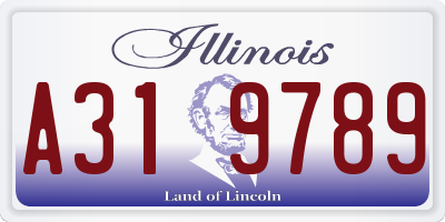 IL license plate A319789