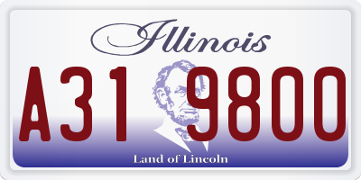 IL license plate A319800