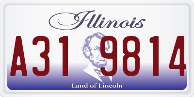 IL license plate A319814