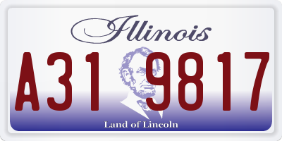 IL license plate A319817