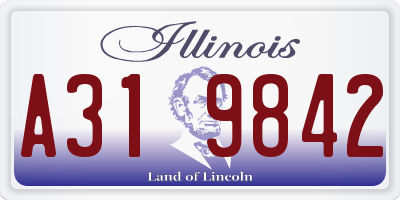 IL license plate A319842