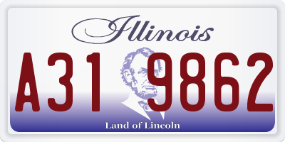 IL license plate A319862