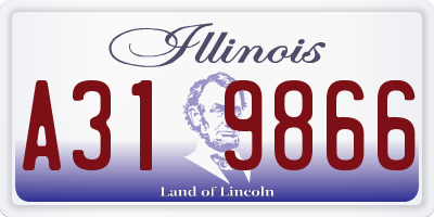 IL license plate A319866