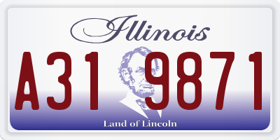 IL license plate A319871