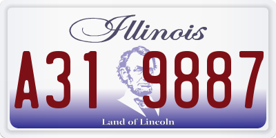 IL license plate A319887