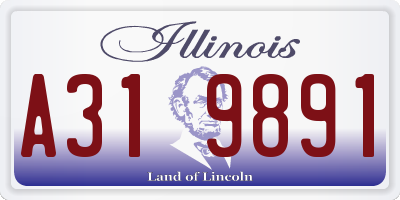 IL license plate A319891