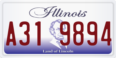 IL license plate A319894