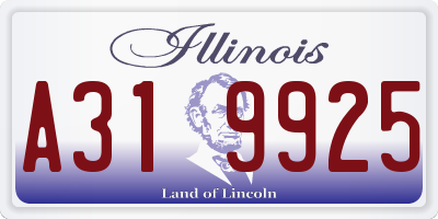 IL license plate A319925