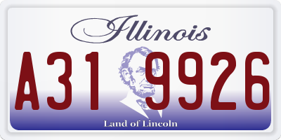 IL license plate A319926
