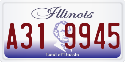IL license plate A319945