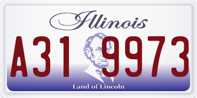 IL license plate A319973
