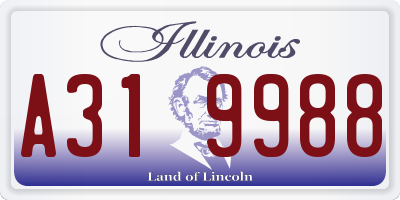 IL license plate A319988