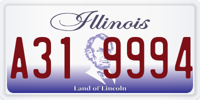 IL license plate A319994