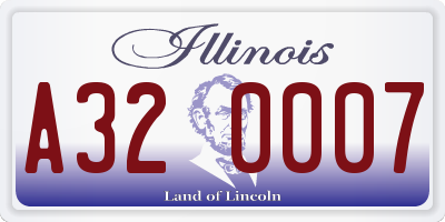 IL license plate A320007