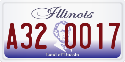IL license plate A320017
