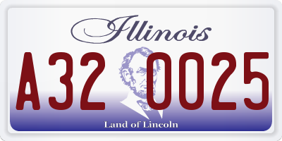 IL license plate A320025