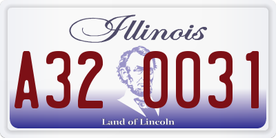 IL license plate A320031