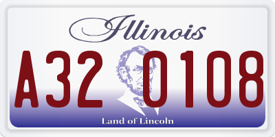 IL license plate A320108