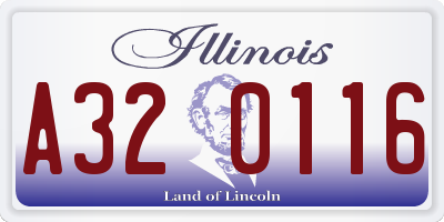 IL license plate A320116