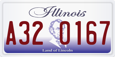 IL license plate A320167