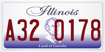 IL license plate A320178