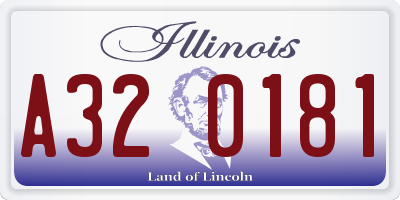 IL license plate A320181