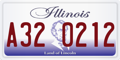 IL license plate A320212