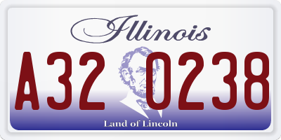 IL license plate A320238