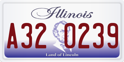 IL license plate A320239