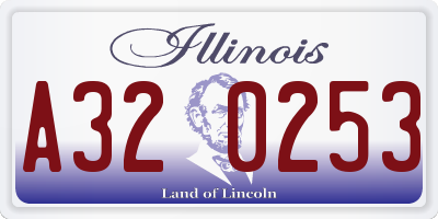 IL license plate A320253