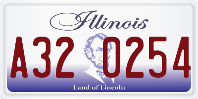 IL license plate A320254