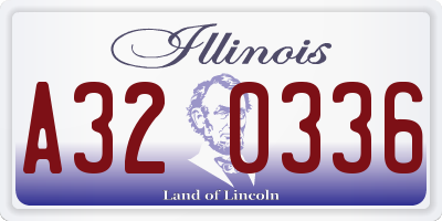IL license plate A320336