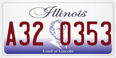 IL license plate A320353