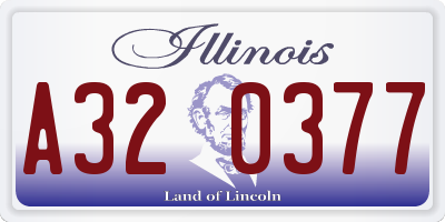 IL license plate A320377