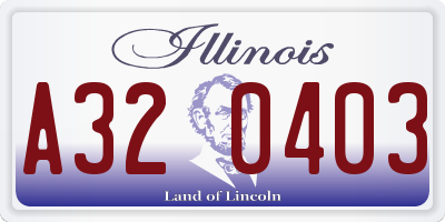 IL license plate A320403