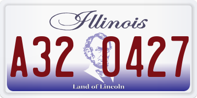 IL license plate A320427