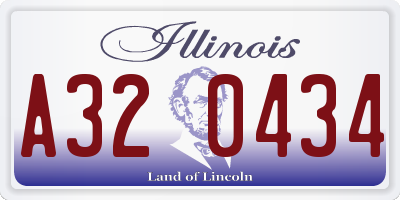 IL license plate A320434