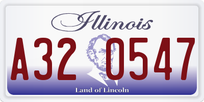 IL license plate A320547