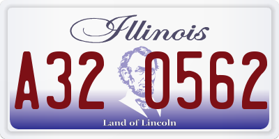 IL license plate A320562