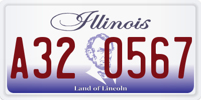 IL license plate A320567