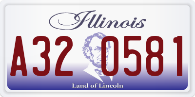 IL license plate A320581