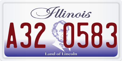 IL license plate A320583