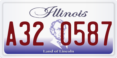 IL license plate A320587